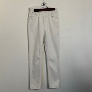 Agolde Remy Jean High Rise Straight Leg Off White Cream Denim Size 26